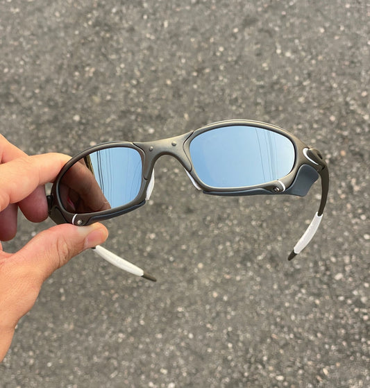 JULIET X METAL LENTES ESPELHADO / KIT BRANCO + SIDE BLINDER CINZA