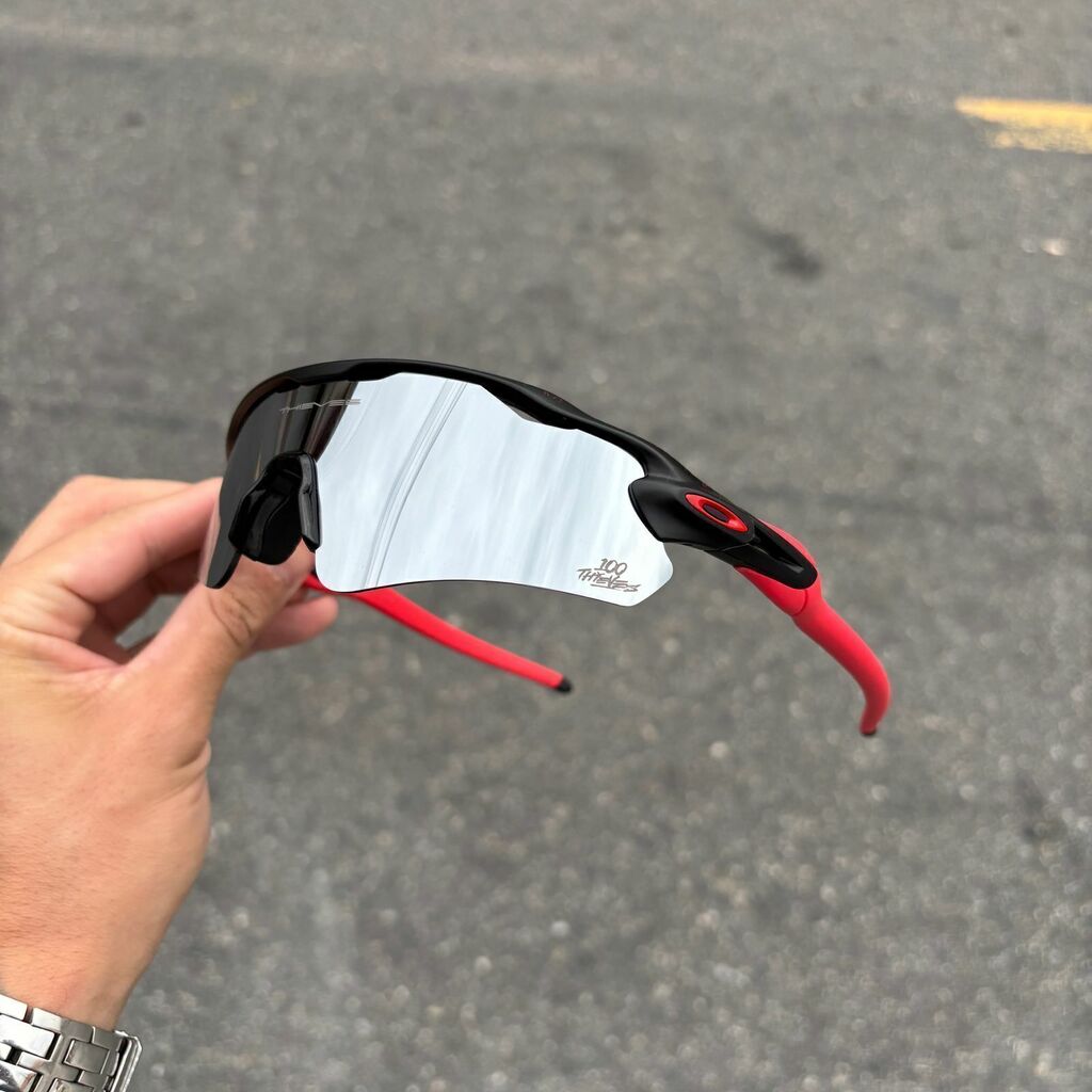 RADAR EV BLACK LENTES ESPELHADO KIT VERMELHO