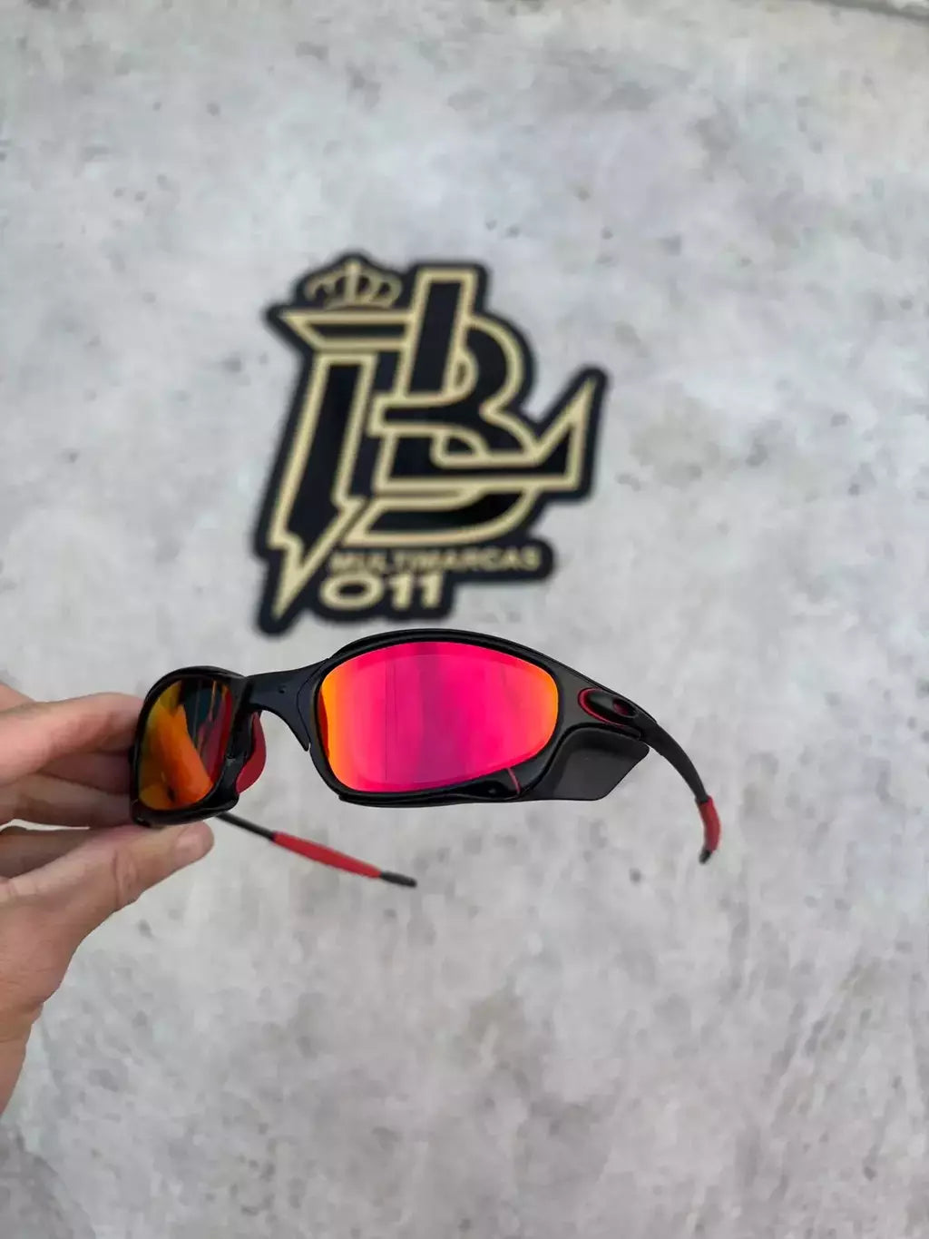 JULIET CARBON LENTES RUBY / KIT VERMELHO + SIDE BLINDER PRETO