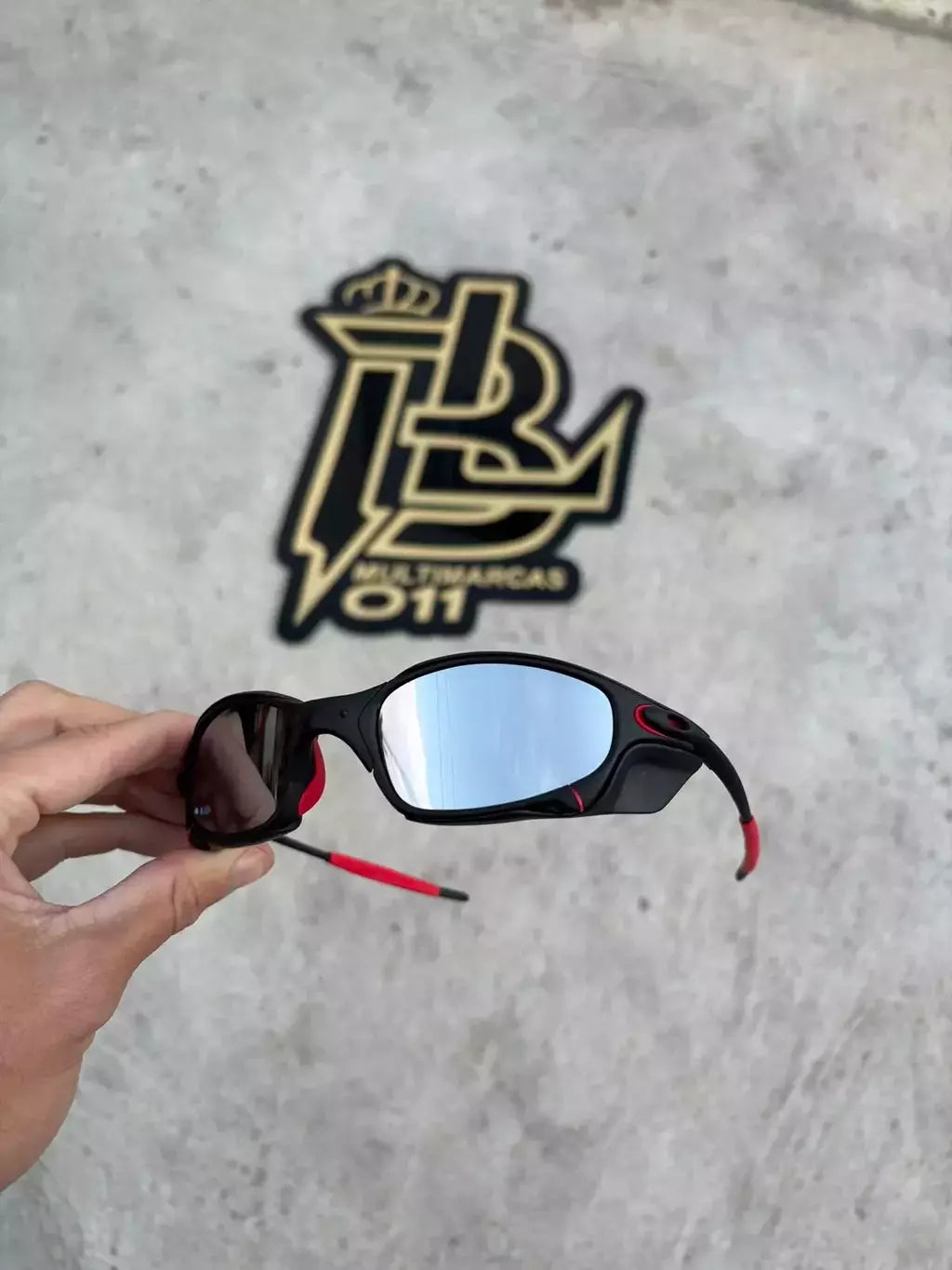 JULIET CARBON LENTES ESPELHADO / KIT VERMELHO + SIDE BLINDER PRETO