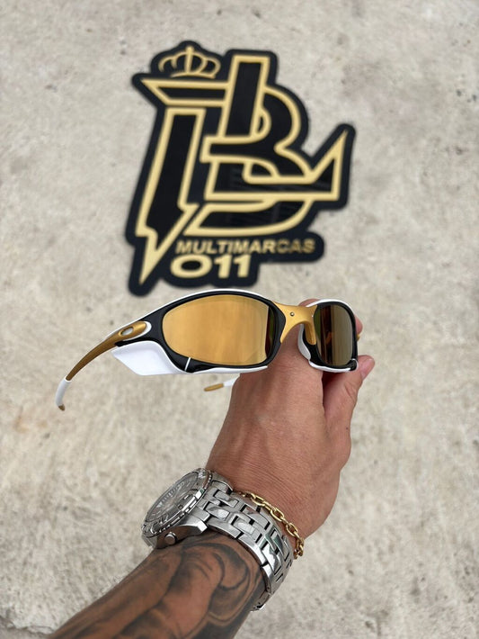JULIET CORVETTE ARO CARBON LENTES GOLD CAFÉ KIT BRANCO SIDE BLINDER BRANCO