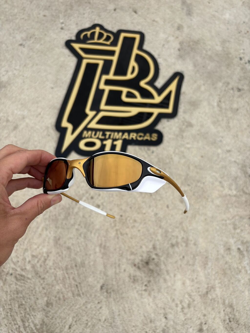JULIET CORVETTE ARO CARBON LENTES GOLD CAFÉ KIT BRANCO SIDE BLINDER BRANCO
