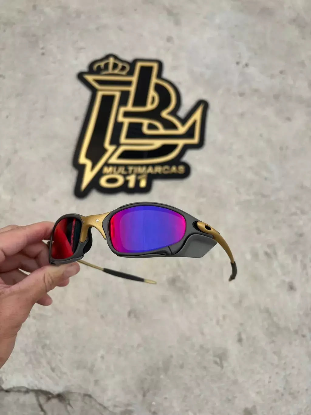JULIET CORVETTE ARO X METAL LENTES TANZANITE KIT PRETO SIDE BLINDER CINZA