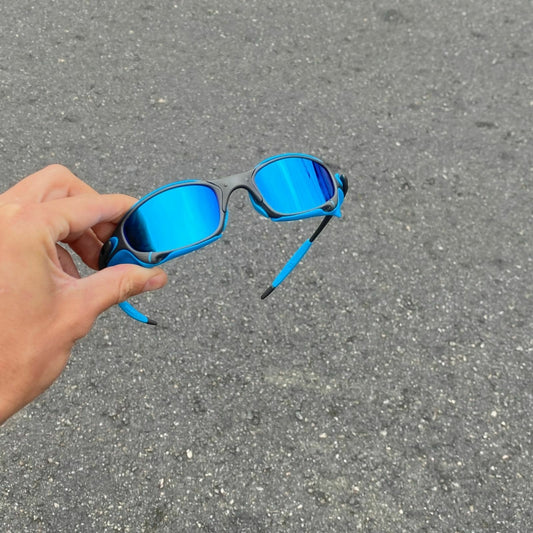 JULIET X- METAL LENTES ICE / KIT AZUL + SIDE BLINDER AZUL