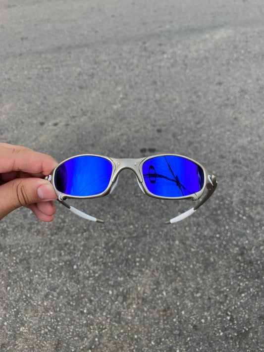 Juliet plasma Lentes Azul Escuro Kit Branco