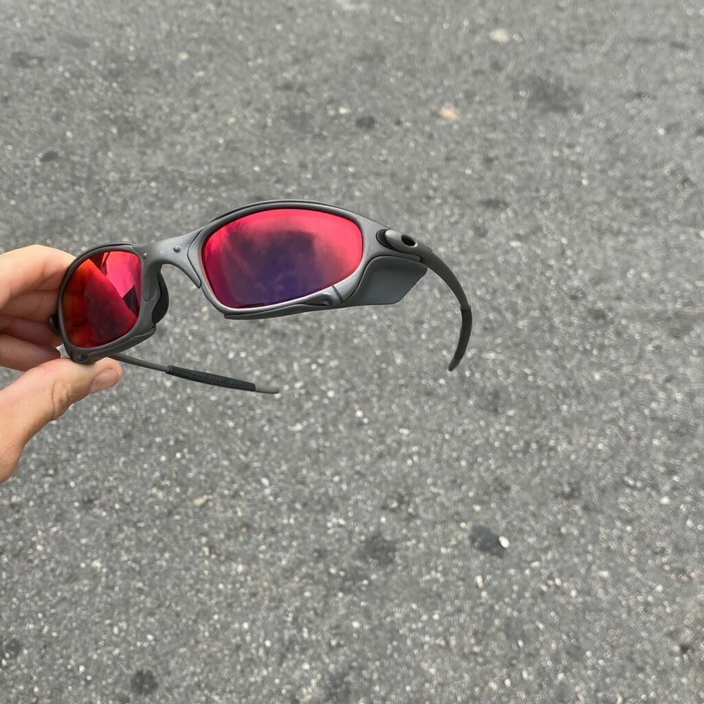 JULIET X-METAL LENTES DARK RUBY + SIDE BLINDER CINZA