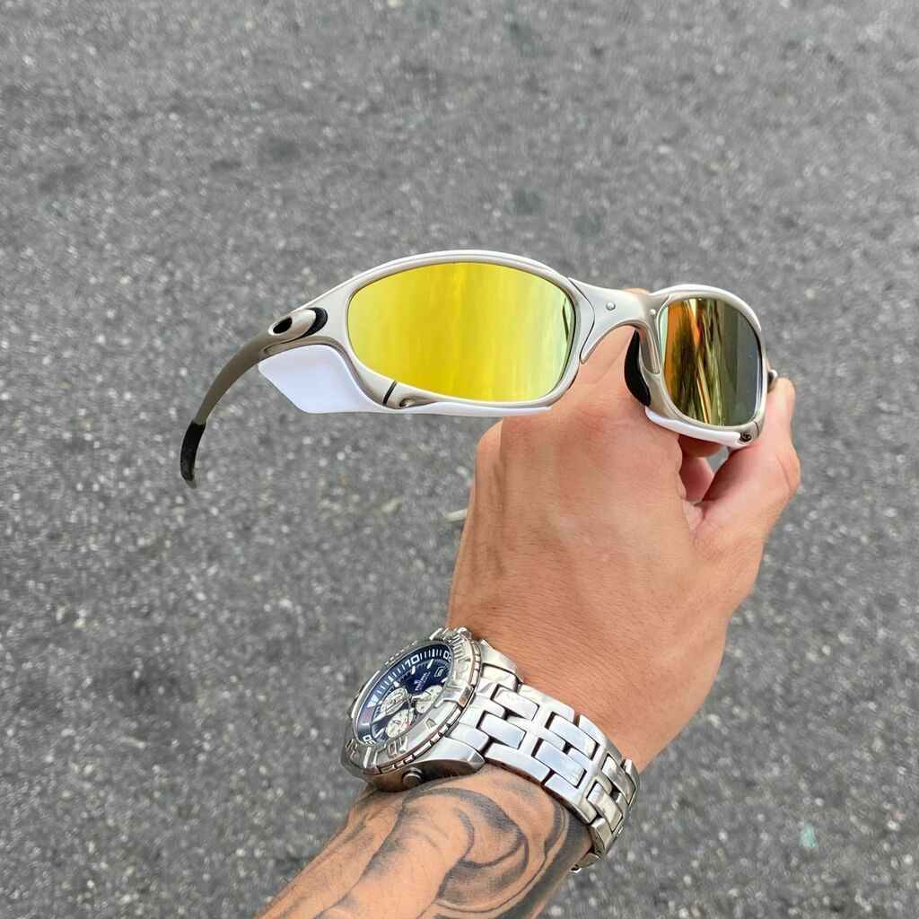 JULIET PLASMA LENTES GOLD + SIDE BLINDER BRANCO