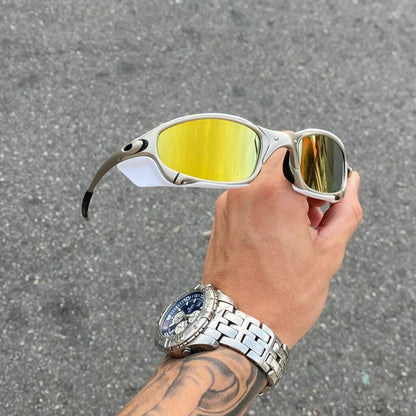JULIET PLASMA LENTES GOLD + SIDE BLINDER BRANCO