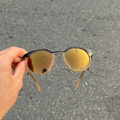 HSTN MARROM LENTES GOLD CAFÉ SÍMBOLO OKL