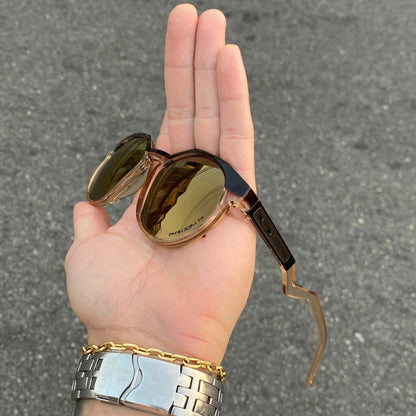 HSTN MARROM LENTES GOLD CAFÉ SÍMBOLO OKL