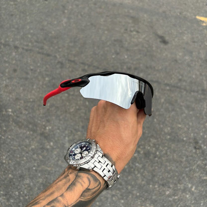 RADAR EV BLACK LENTES ESPELHADO KIT VERMELHO