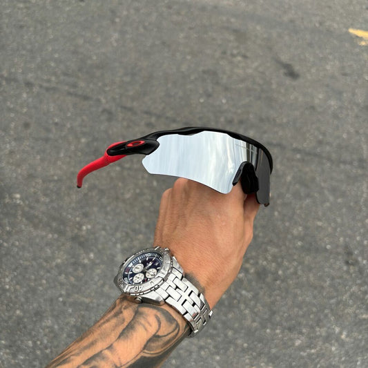 RADAR EV BLACK LENTES ESPELHADO KIT VERMELHO