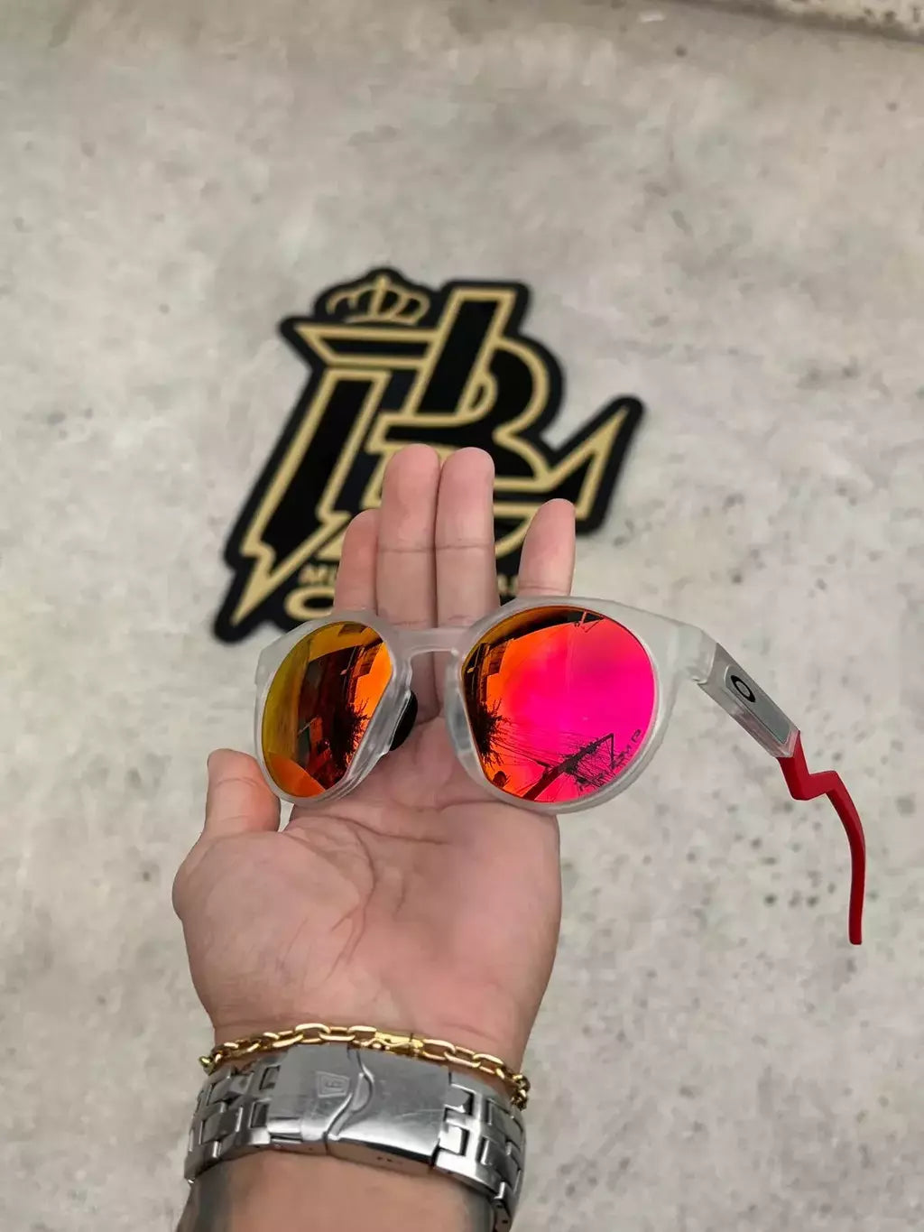 HSTN BRANCO LENTES RUBY PERNINHA VERMELHO