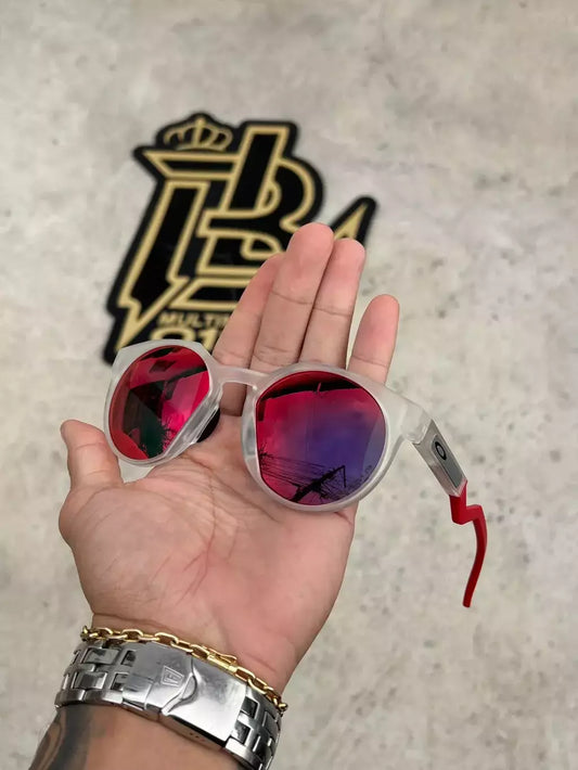 HSTN BRANCO LENTES DARK RUBY PERNINHA VERMELHO