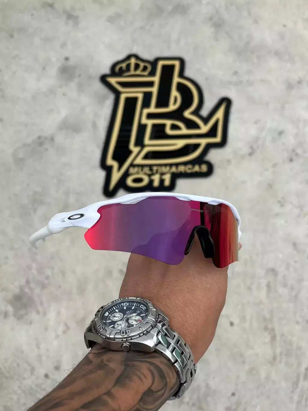 RADAR EV BRANCO LENTES DARK RUBY