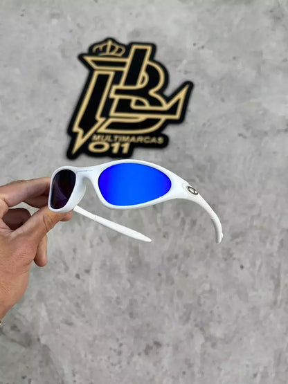 MINITE BRANCO LENTES AZUL ESCURO