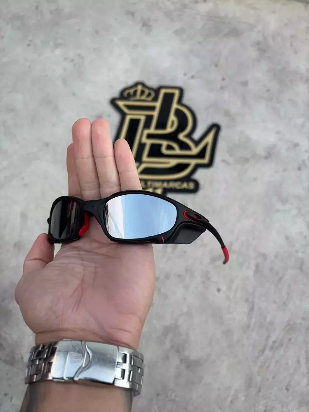 JULIET CARBON LENTES ESPELHADO / KIT VERMELHO + SIDE BLINDER PRETO