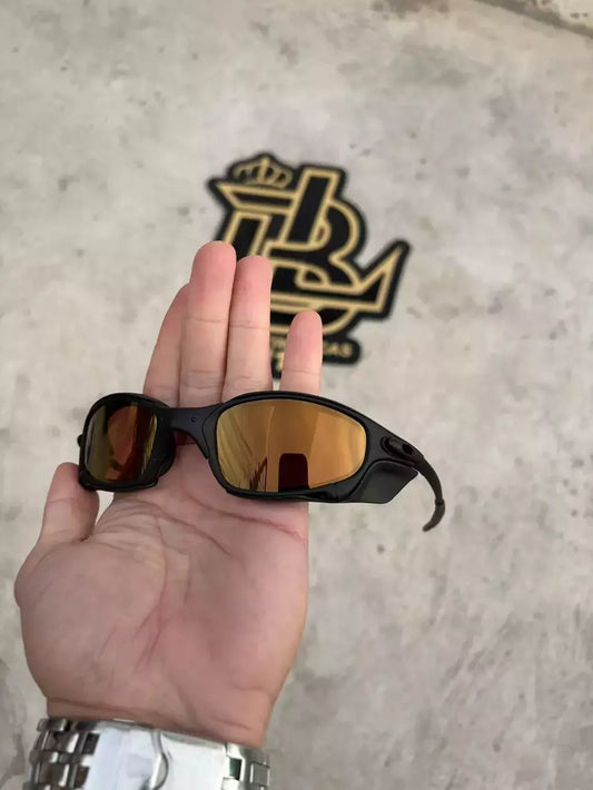 JULIET CARBON LENTES GOLD CAFÉ KIT PRETO + SIDE BLINDER PRETO