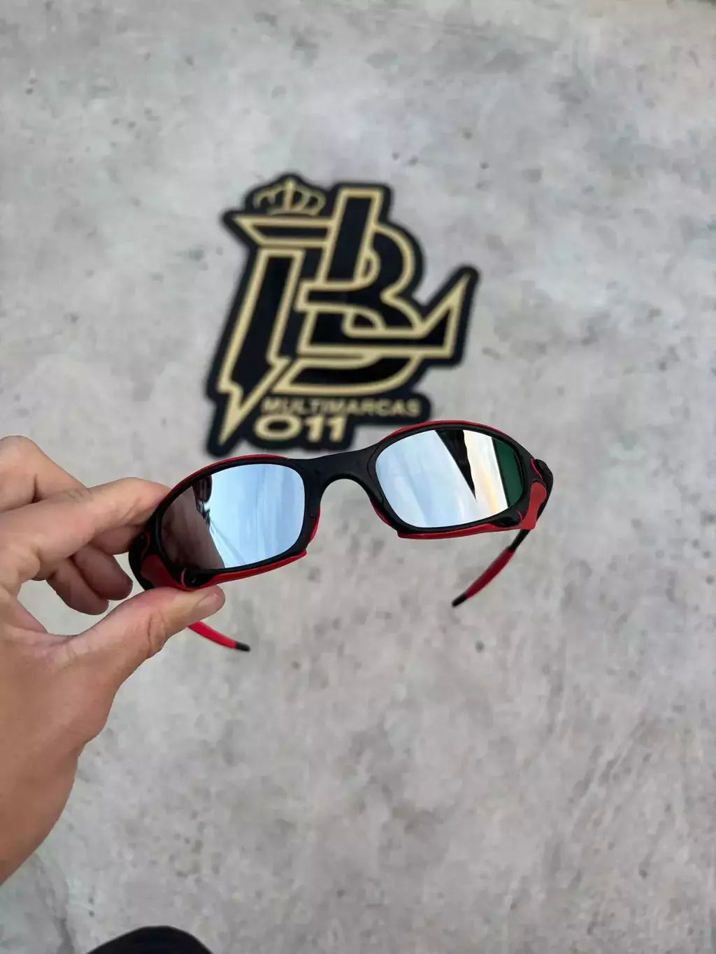JULIET CARBON LENTES ESPELHADO / KIT VERMELHO + SIDE BLINDER VERMELHO