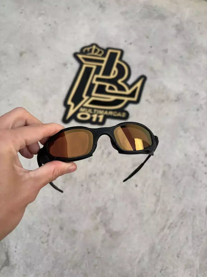 JULIET CARBON LENTES GOLD CAFÉ KIT PRETO + SIDE BLINDER PRETO