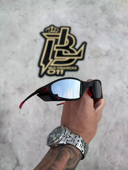 JULIET CARBON LENTES ESPELHADO / KIT VERMELHO + SIDE BLINDER PRETO