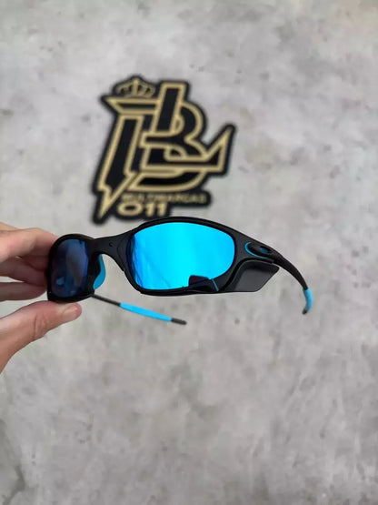 JULIET CARBON LENTES ICE/ KIT AZUL + SIDE BLINDER PRETO