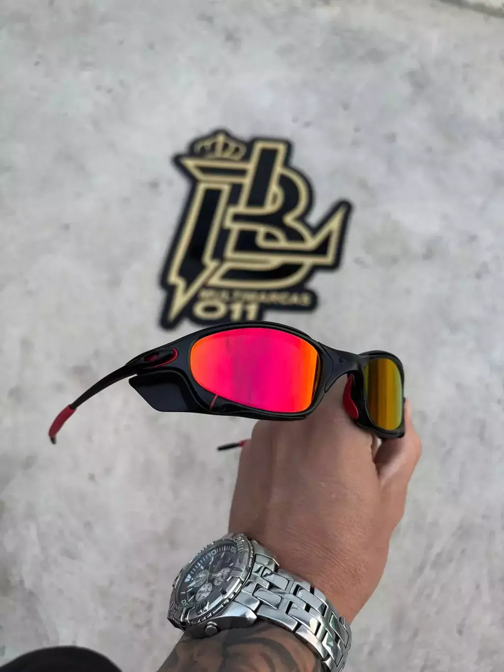 JULIET CARBON LENTES RUBY / KIT VERMELHO + SIDE BLINDER PRETO