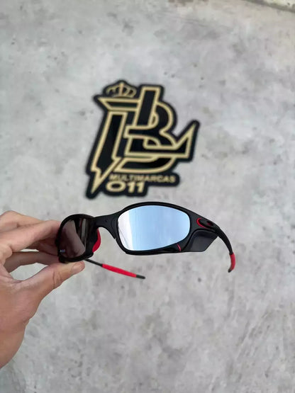JULIET CARBON LENTES ESPELHADO / KIT VERMELHO + SIDE BLINDER PRETO