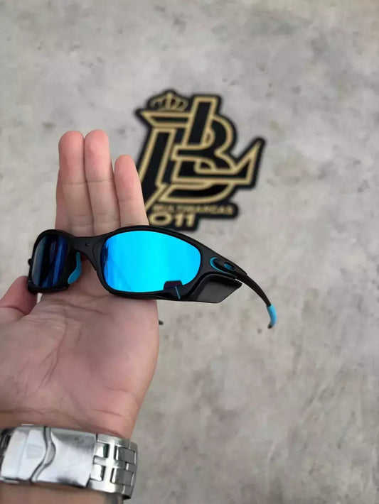 JULIET CARBON LENTES ICE/ KIT AZUL + SIDE BLINDER PRETO
