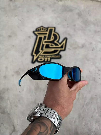 JULIET CARBON LENTES ICE/ KIT AZUL + SIDE BLINDER PRETO