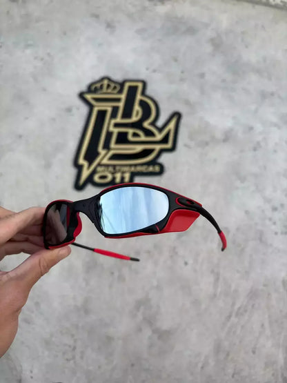 JULIET CARBON LENTES ESPELHADO / KIT VERMELHO + SIDE BLINDER VERMELHO