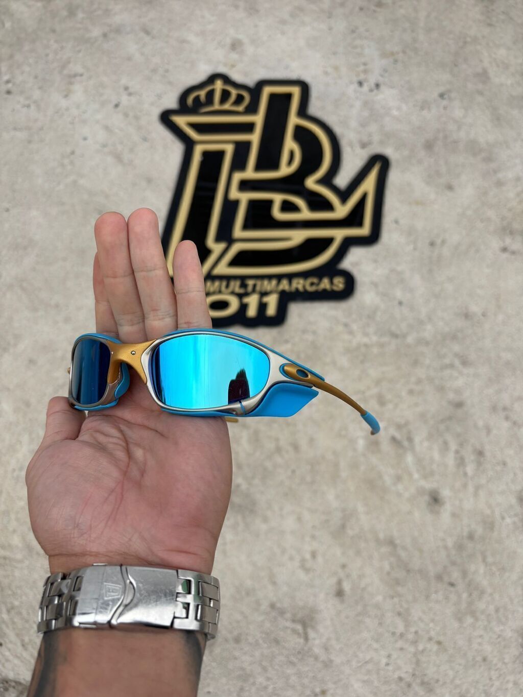 JULIET 24K LENTES ICE KIT AZUL SIDE BLINDER AZUL