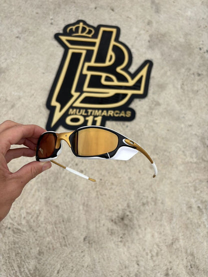 JULIET CORVETTE ARO CARBON LENTES GOLD CAFÉ KIT BRANCO SIDE BLINDER BRANCO