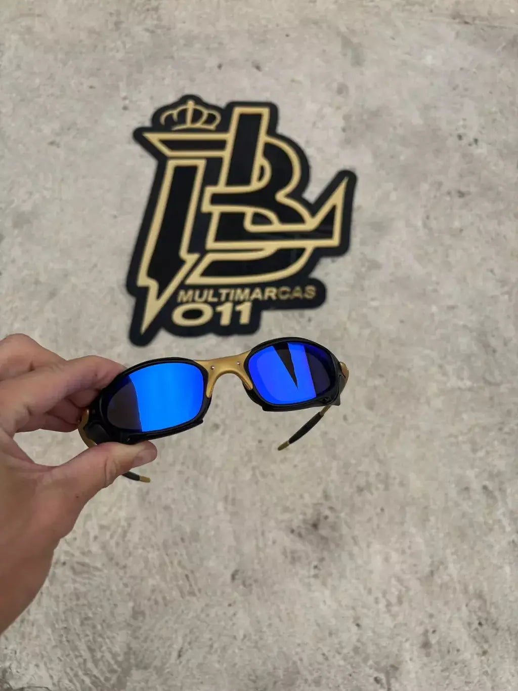 JULIET CORVETTE ARO CARBON LENTES AZUL ESCURO KIT PRETO SIDE BLINDER PRETO