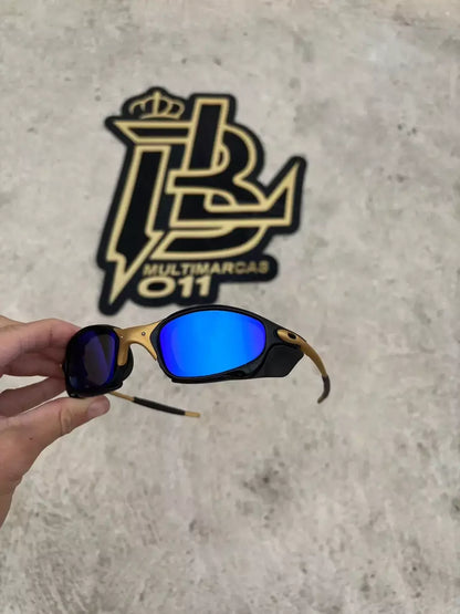 JULIET CORVETTE ARO CARBON LENTES AZUL ESCURO KIT PRETO SIDE BLINDER PRETO