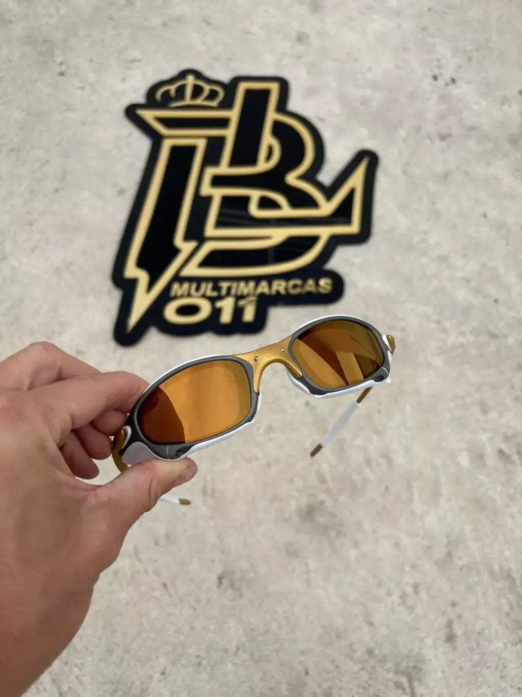 JULIET CORVETTE ARO X METAL LENTES GOLD CAFÉ KIT BRANCO SIDE BLINDER BRANCO