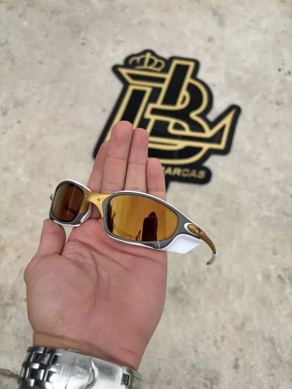 JULIET CORVETTE ARO X METAL LENTES GOLD CAFÉ KIT BRANCO SIDE BLINDER BRANCO