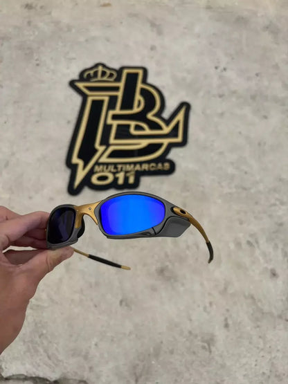 JULIET CORVETTE ARO X METAL LENTES AZUL ESCURO KIT PRETO SIDE BLINDER CINZA