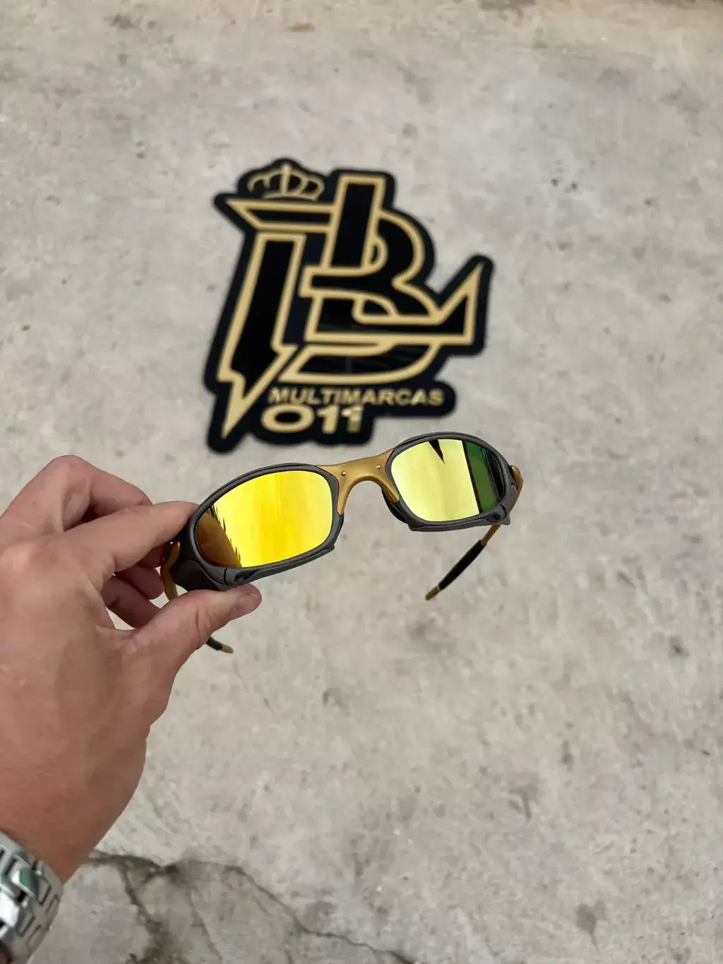 JULIET CORVETTE ARO X METAL LENTES GOLD KIT PRETO SIDE BLINDER CINZA