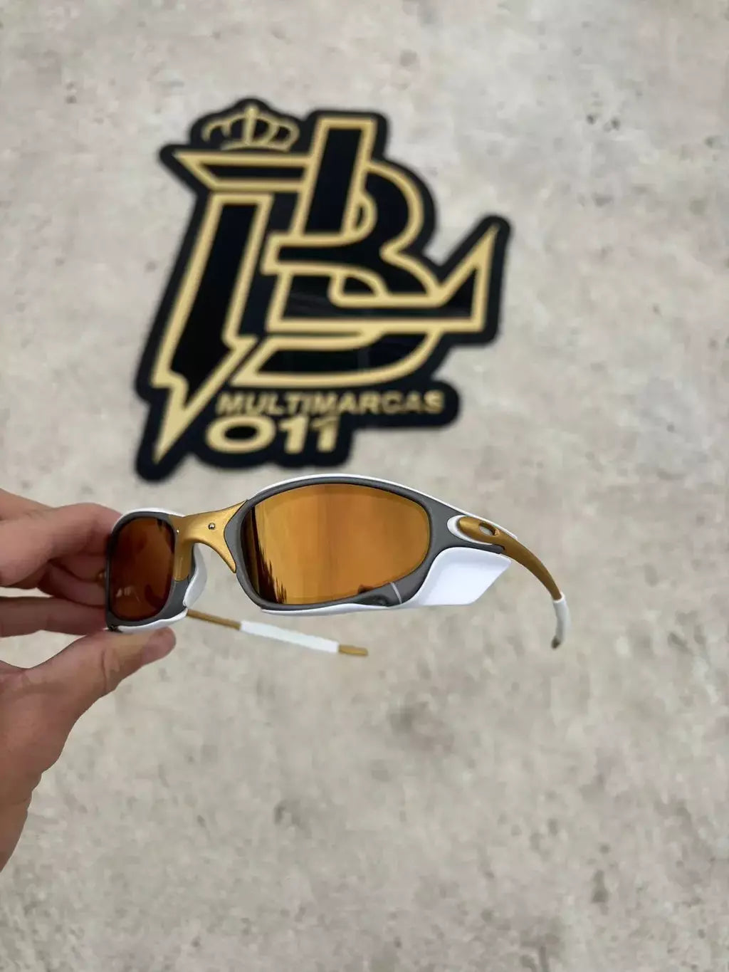 JULIET CORVETTE ARO X METAL LENTES GOLD CAFÉ KIT BRANCO SIDE BLINDER BRANCO