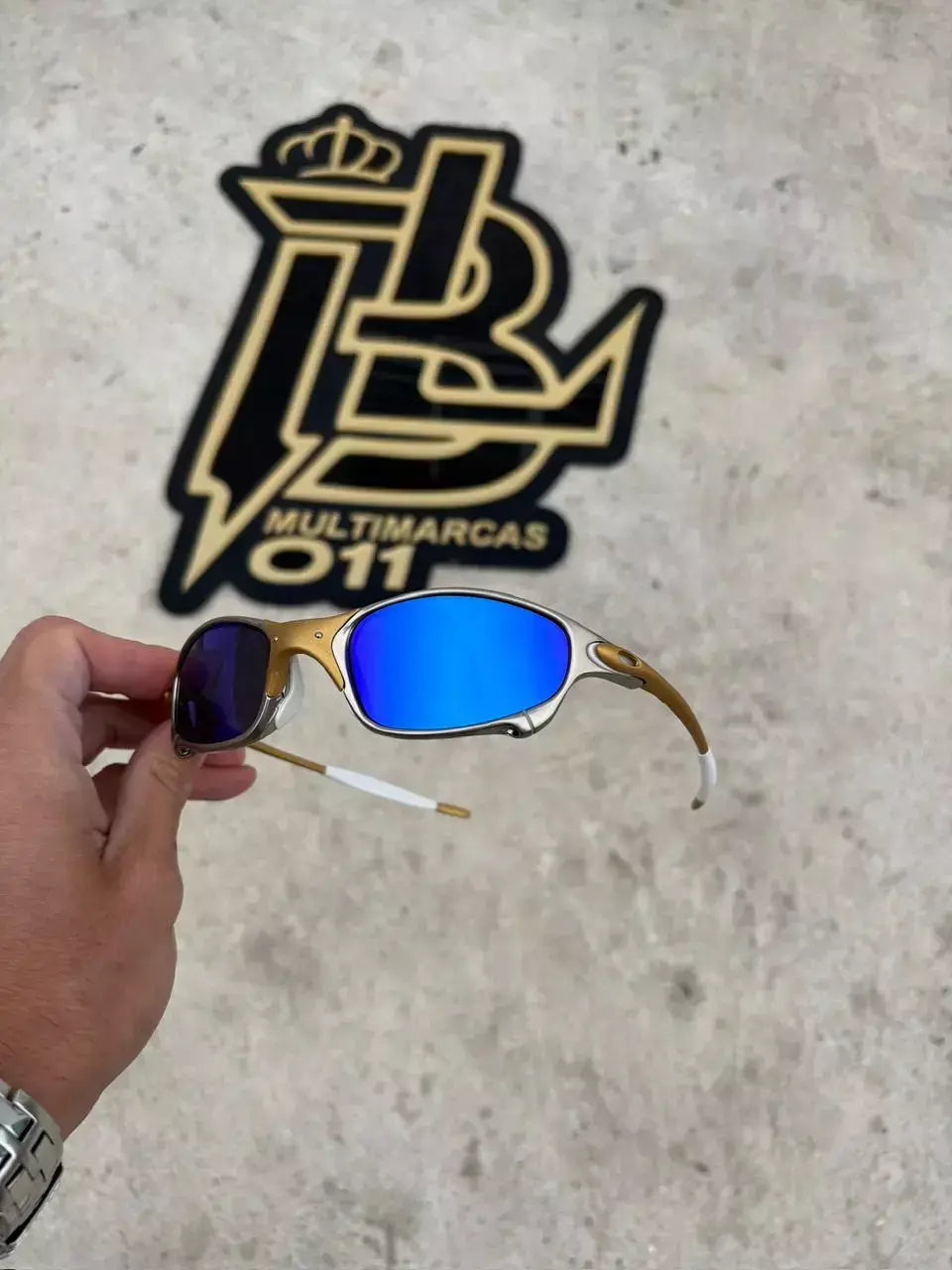 JULIET 24K LENTES AZUL ESCURO KIT BRANCO