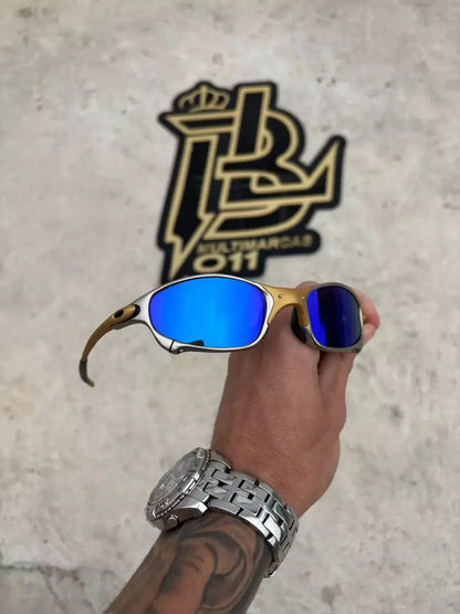 JULIET 24K LENTES AZUL ESCURO KIT PRETO