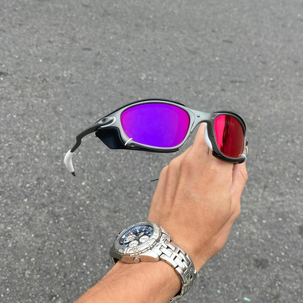 DOUBLE X LENTES TANZANITE / KIT BRANCO + SIDE BLINDER PRETO