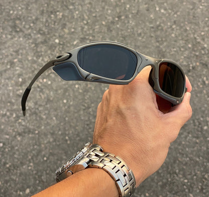 JULIET X METAL LENTES BLAK + SIDE BLINDER CINZA