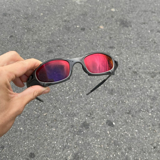 JULIET X-METAL LENTES DARK RUBY + SIDE BLINDER CINZA