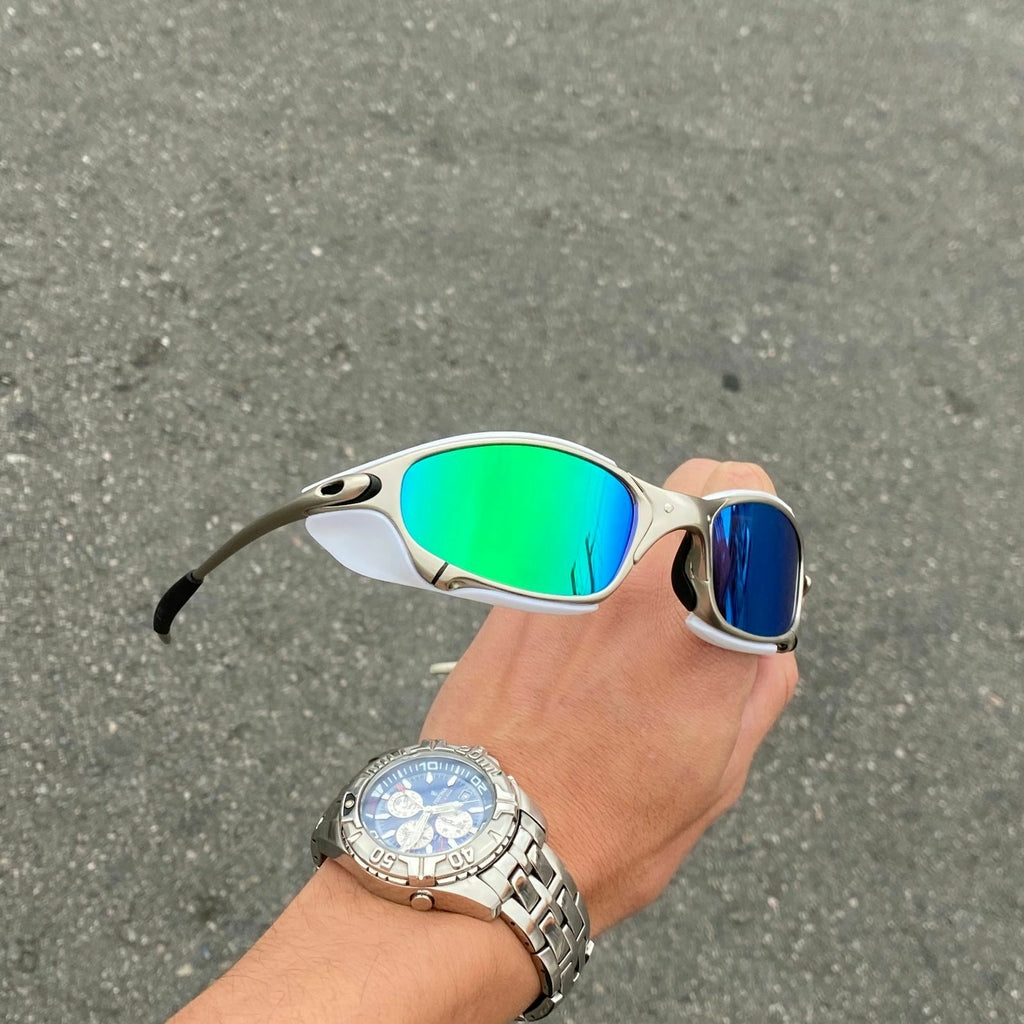 JULIET PLASMA LENTES VERDE + SIDE BLINDER BRANCO