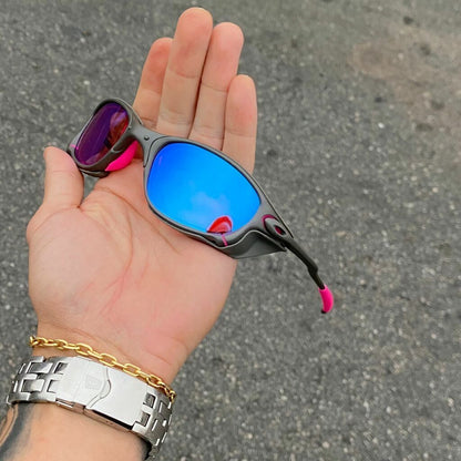 DOUBLE X LENTES PRISMA KIT ROSA + SIDE BLINDER CINZA
