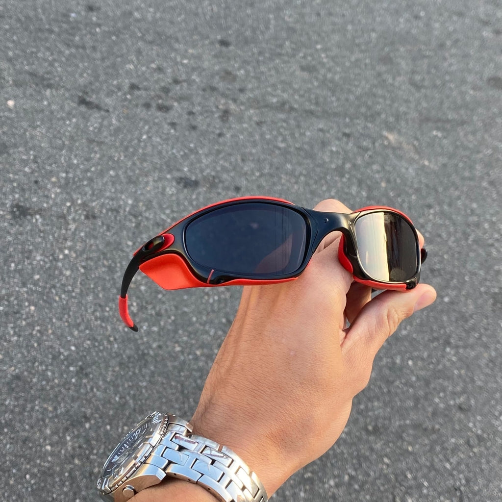 JULIET CARBON LENTES BLAK / KIT VERMELHO + SIDE BLINDER PRETO