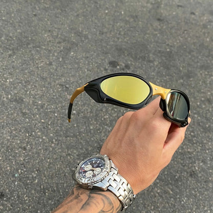 PENNY CORVETTE ARO CARBON LENTES GOLD + SIDE BLINDER PRETO