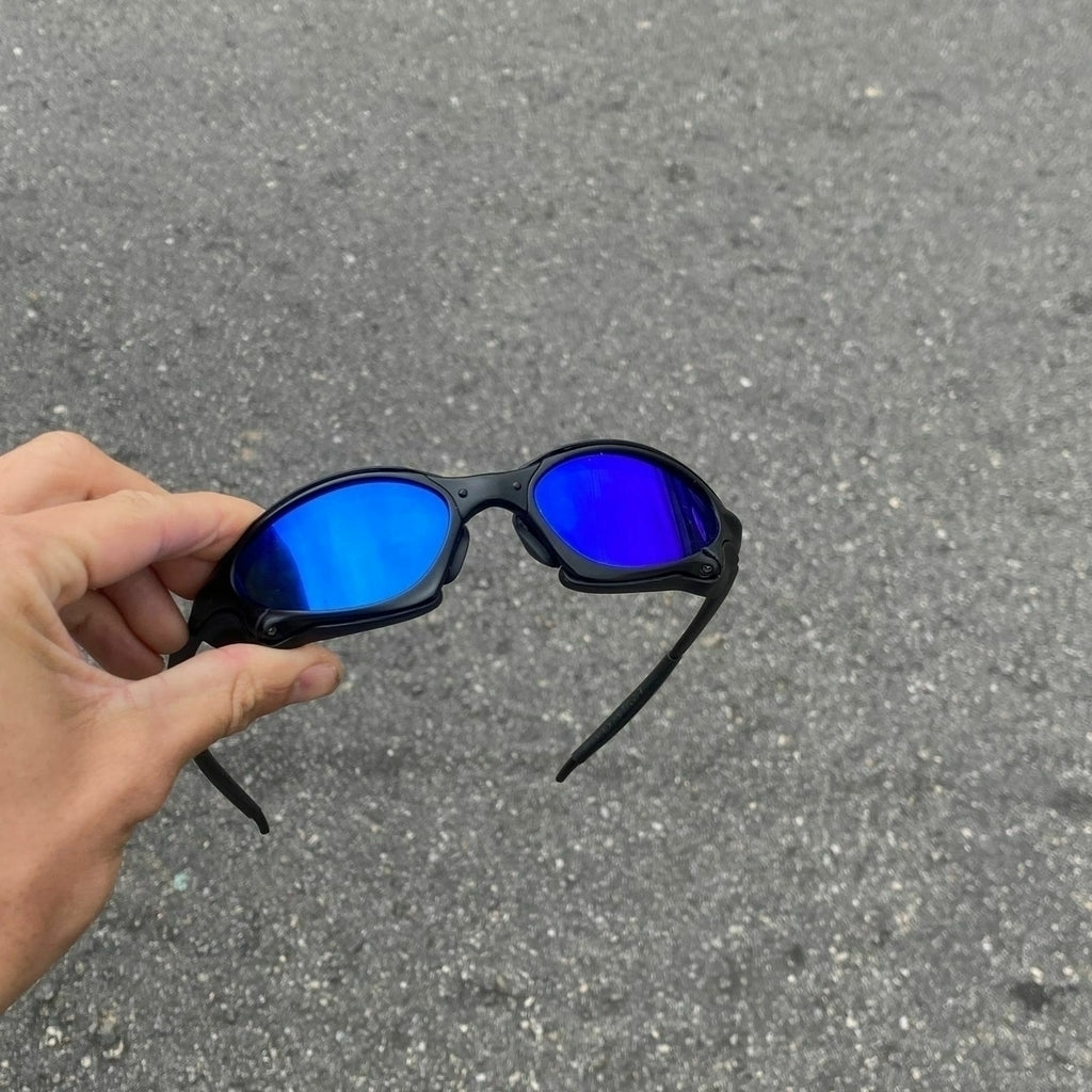 PENNY CARBON LENTES AZUL ESCURO + SIDE BLINDER PRETO